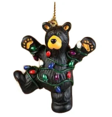 BF Hap Wrapped in Lights Ornament