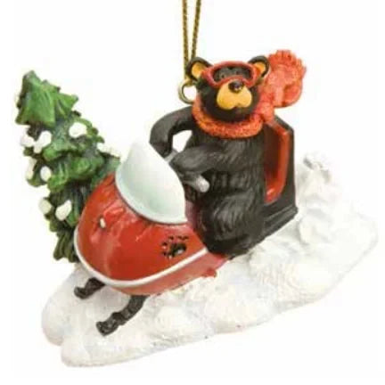 BF Snowmobiler Ornament