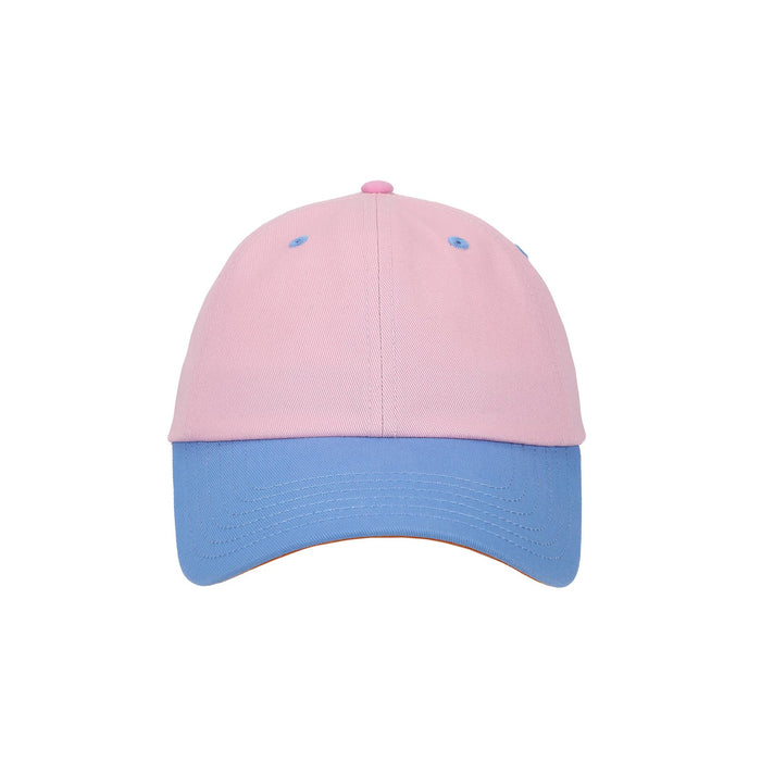 Big Bow Energy Hat - Pink & Blue with Striped Bow