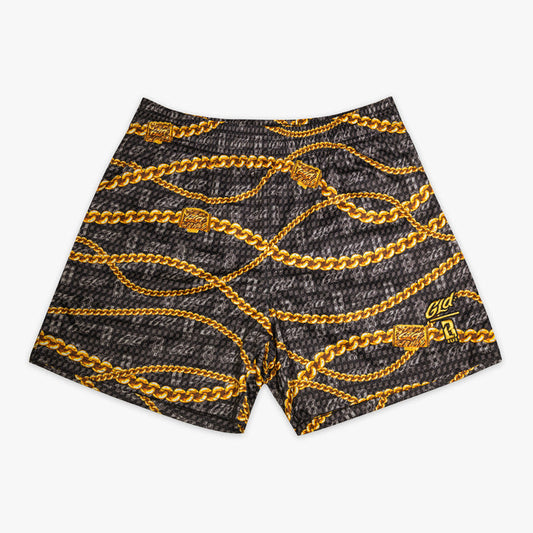 Black BL101 X GLD youth shorts — front view