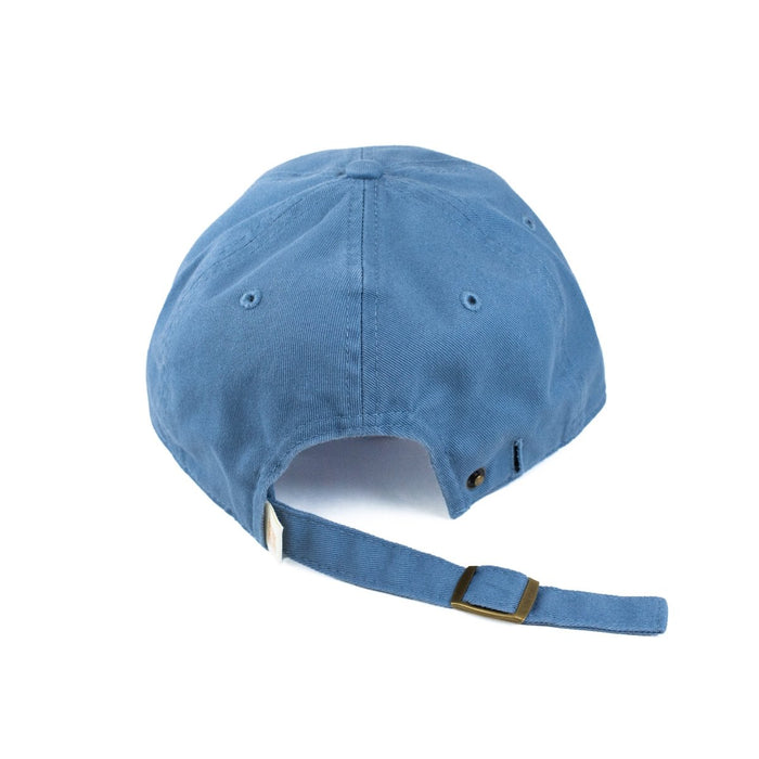 OEKO-TEX certified 100% cotton baseball cap with gold snap adjustable closure on back.