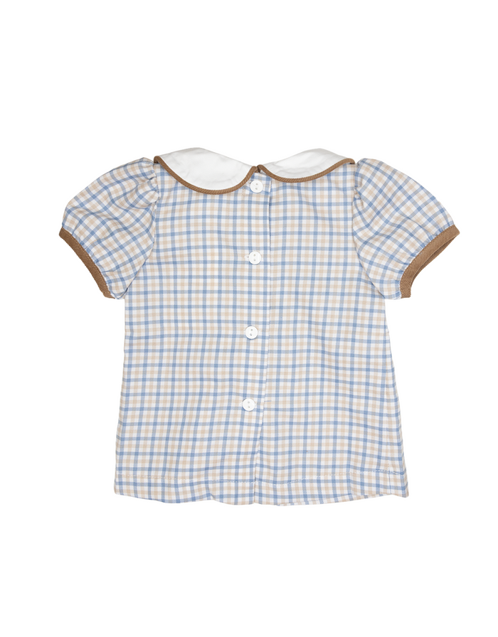 Blue/Khaki Plaid Bloomer Set