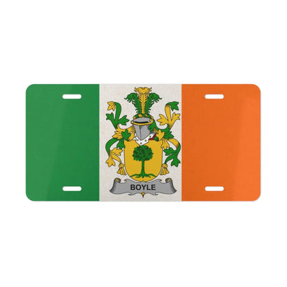 Boyle Irish flag surname plate with pre-drilled mounting holes
