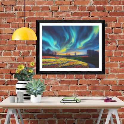 Breathtaking Spring Landscape Northern Lights
