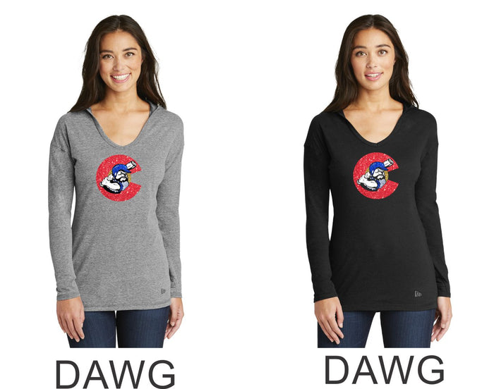 Bulldawgs New Era Lightweight Ladies Hooded Pullover- 4 designs- Matte or Glitter
