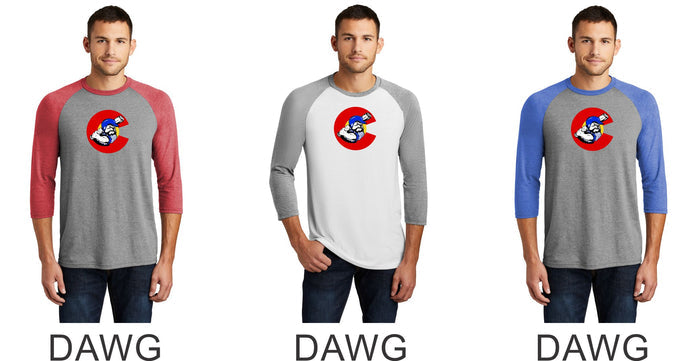 Bulldawgs Unisex Raglan- 4 designs- Matte or Glitter