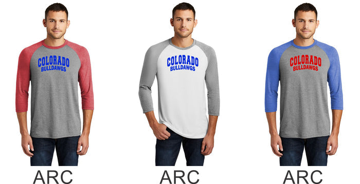 Bulldawgs Unisex Raglan- 4 designs- Matte or Glitter
