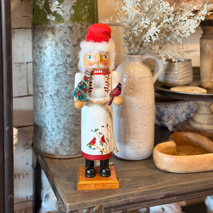 Cardinal Santa Nutcracker