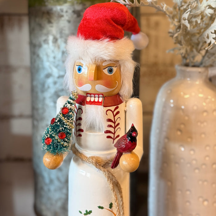 Cardinal Santa Nutcracker