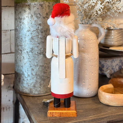 Cardinal Santa Nutcracker