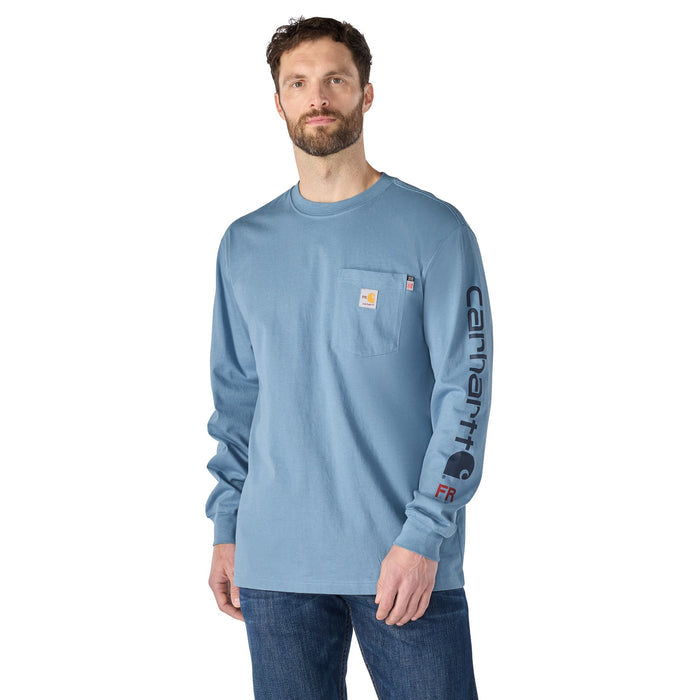 Carhartt Men's Flame Resistant Force® Graphic Long Sleeve T-Shirt Long Sleeve T-Shirts Carhartt Rolling Thunder 2XL Reg