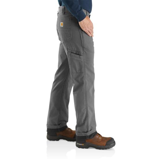 Carhartt Men's Flannel Lined Rugged Flex® Rigby Dungaree Pants Carhartt