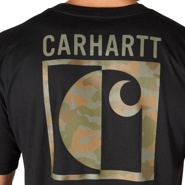 Carhartt Men's Irvine Relaxed Fit Block Camo Graphic T-Shirt T-Shirts Carhartt