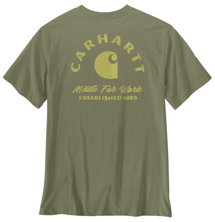 Carhartt Men's Irvine Relaxed Work T-Shirt T-Shirts Carhartt Dusty Olive 2XL Reg