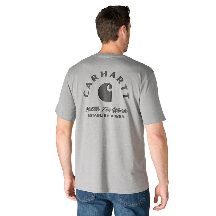 Carhartt Men's Irvine Relaxed Work T-Shirt T-Shirts Carhartt Weathered Ash Heather 2XL Reg