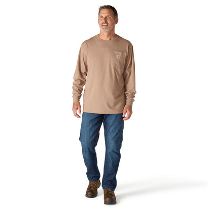 Carhartt Men's Loose Fit Heavyweight Long-Sleeve Pocket Deer Graphic T-Shirt Long Sleeve T-Shirts Carhartt