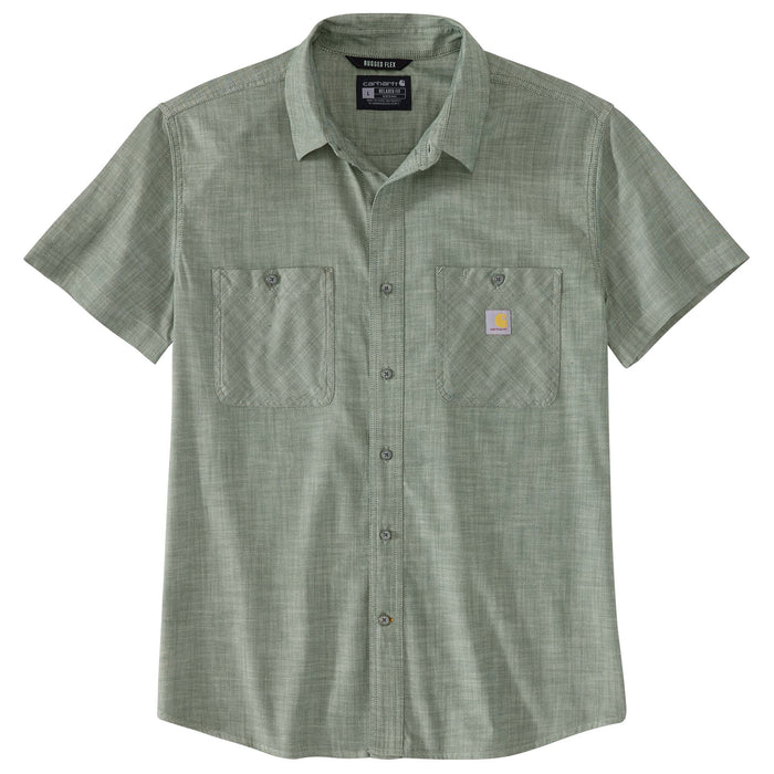 Carhartt Men's Rugged Flex Relaxed Fit Button-Down Short Sleeve Work Shirt Work Shirts Carhartt