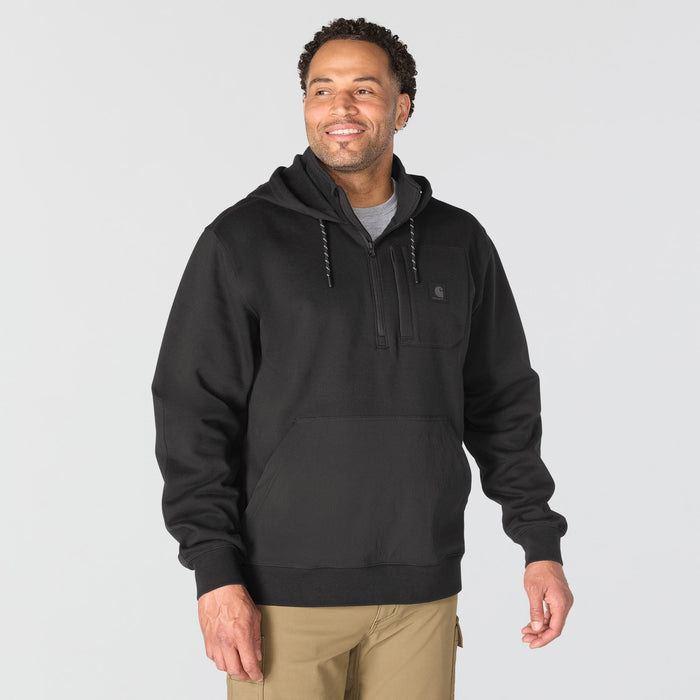 Carhartt Men's Steel Bridgeport Relaxed Fit 1/2 Zip Hoodie Sweatshirts & Hoodies Carhartt Black 2XL Reg