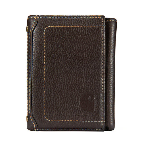Carhartt Pebble Leather Trifold Wallet Wallets Carhartt Brown OS