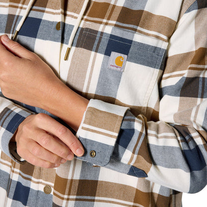 Carhartt Women's Hamilton Plaid Loose Fit Hooded Shirt Jac