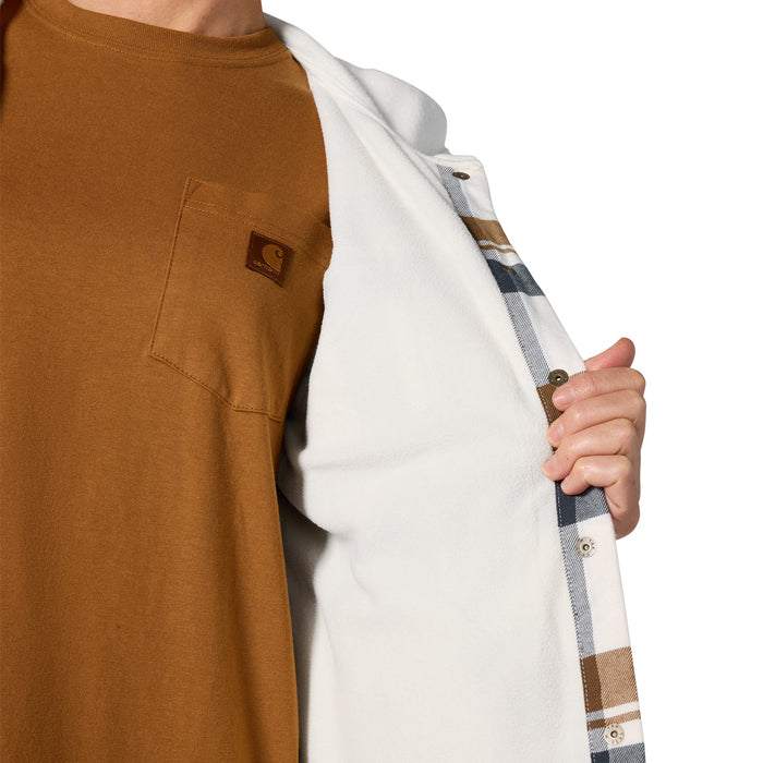 Carhartt Women's Hamilton Plaid Loose Fit Hooded Shirt Jac