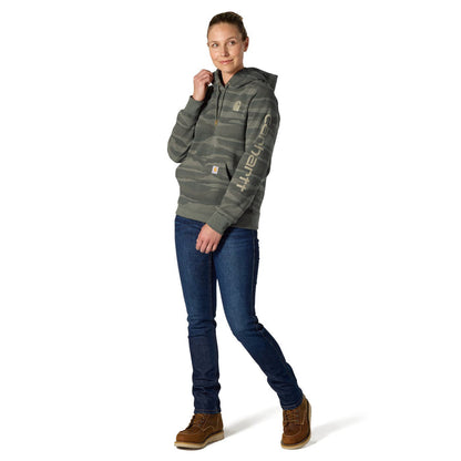 Carhartt Women's Marquette Landscape Camo Relaxed Fit Hoodie Sweatshirts & Hoodies Carhartt