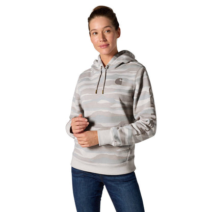 Carhartt Women's Marquette Landscape Camo Relaxed Fit Hoodie Sweatshirts & Hoodies Carhartt Cobblestone Landscape Print 2XL Reg