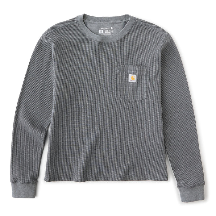Carhartt Women's Waffle Knit Loose Fit Long Sleeve Pocket T-Shirt