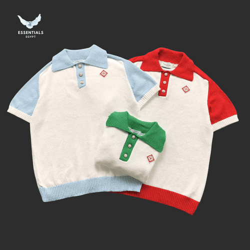 Casablanca Knit Polo – Contrast Collar Edition - ESSENTIALS EGYPT