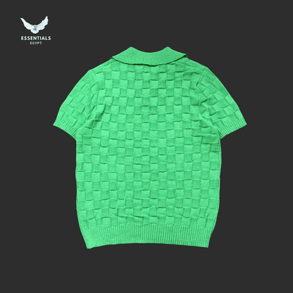 Casablanca Knit Polo – Embossed Logo Edition - ESSENTIALS EGYPT
