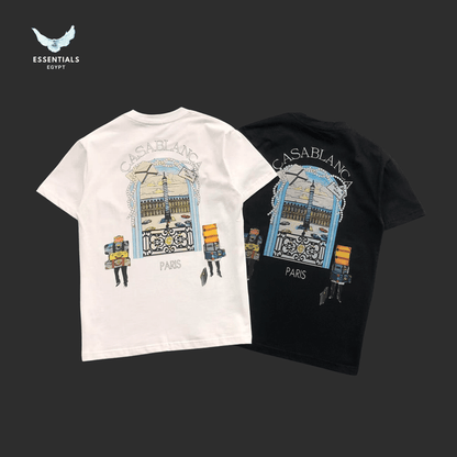 Casablanca Paris Illustration T-Shirt - ESSENTIALS EGYPT