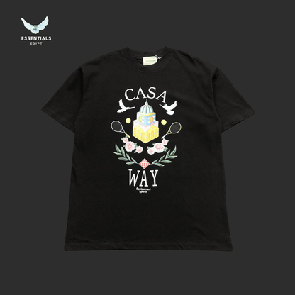 Casablanca T-Shirt – Casa Way Graphic - ESSENTIALS EGYPT