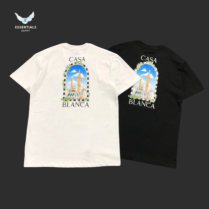 Casablanca T-Shirt – Castle View Print - ESSENTIALS EGYPT