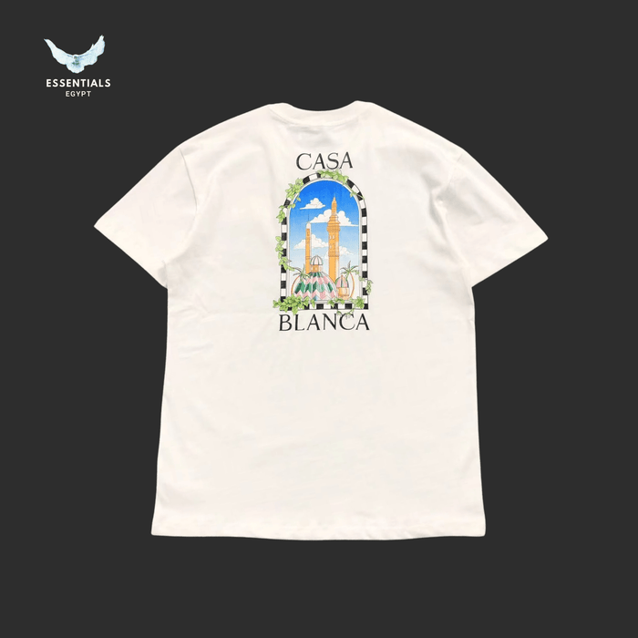Casablanca T-Shirt – Castle View Print - ESSENTIALS EGYPT