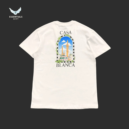 Casablanca T-Shirt – Castle View Print - ESSENTIALS EGYPT