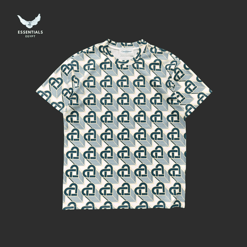 Casablanca T-Shirt – Monogram All-Over - ESSENTIALS EGYPT