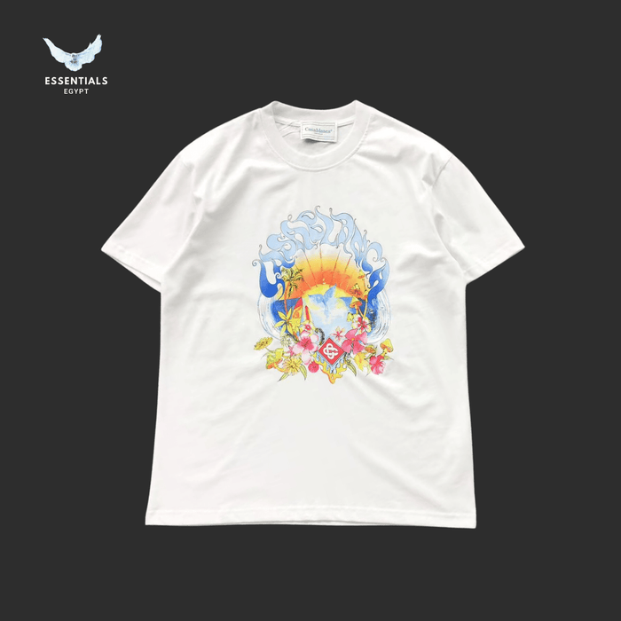 Casablanca T-Shirt – Neon Sunset Frame - ESSENTIALS EGYPT