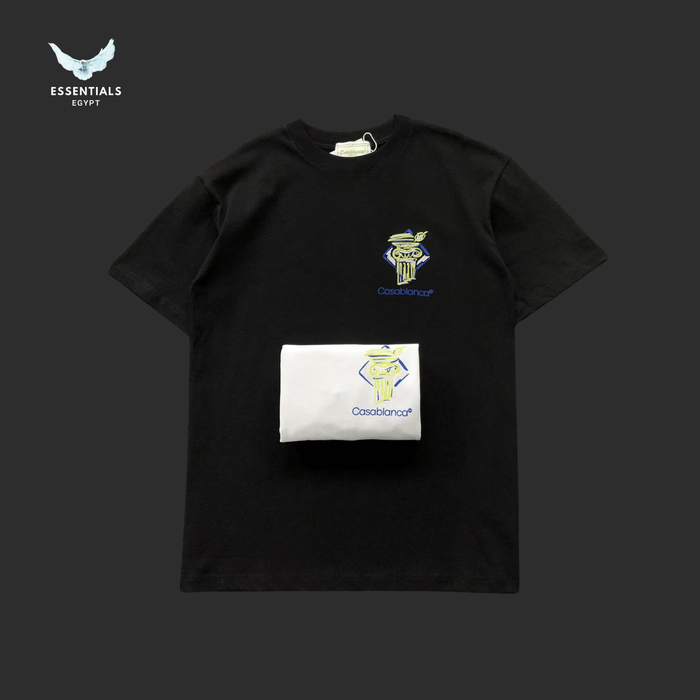 Casablanca T-Shirt – Oversized Mask Graphic - ESSENTIALS EGYPT