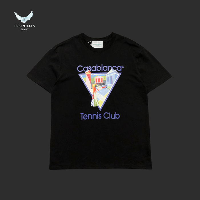 Casablanca T-Shirt – Tennis Club Pink Print - ESSENTIALS EGYPT