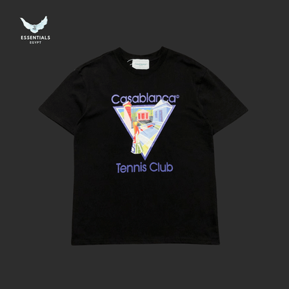 Casablanca T-Shirt – Tennis Club Pink Print - ESSENTIALS EGYPT