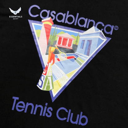 Casablanca T-Shirt – Tennis Club Pink Print - ESSENTIALS EGYPT