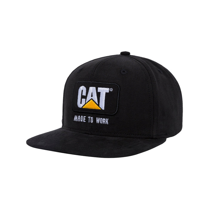 CAT Made to Work Flat Bill Cap Hats & Caps CAT Black OS