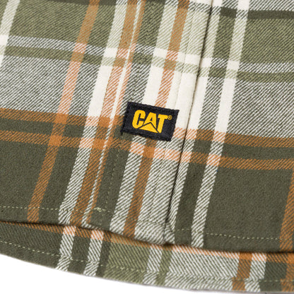 CAT Men's Button-Up Long Sleeve Flannel Work Shirt Work Shirts CAT
