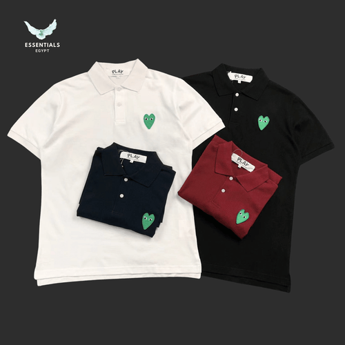 CDG Play Polo – Green Heart Logo - ESSENTIALS EGYPT