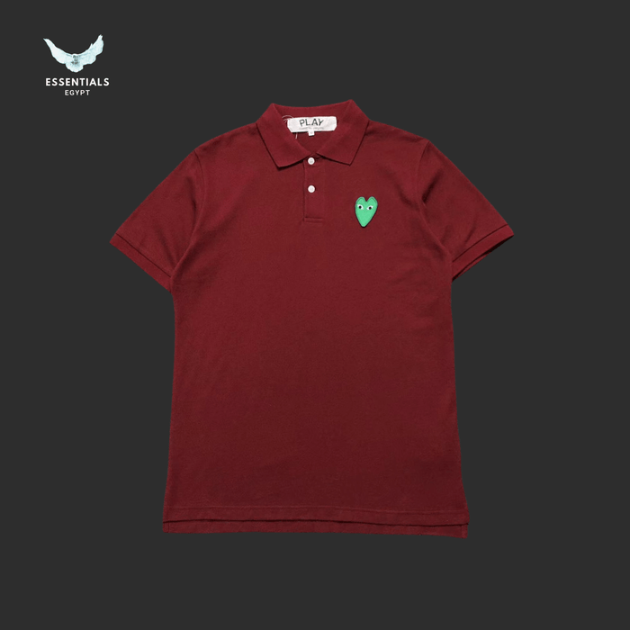 CDG Play Polo – Green Heart Logo - ESSENTIALS EGYPT