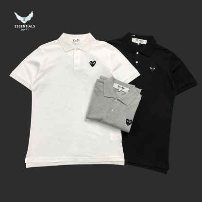 CDG Play Polo – Navy Heart Logo - ESSENTIALS EGYPT