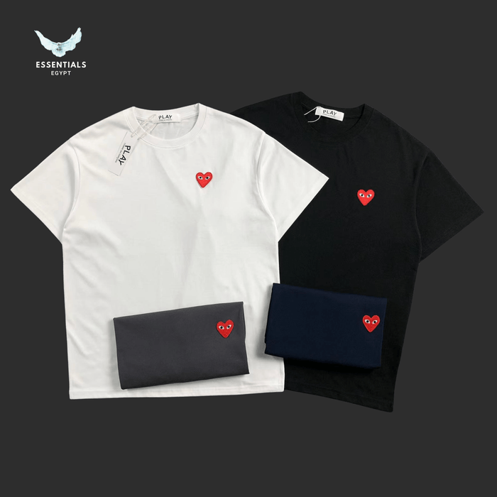 CDG Play T-Shirt – Red Heart Logo - ESSENTIALS EGYPT