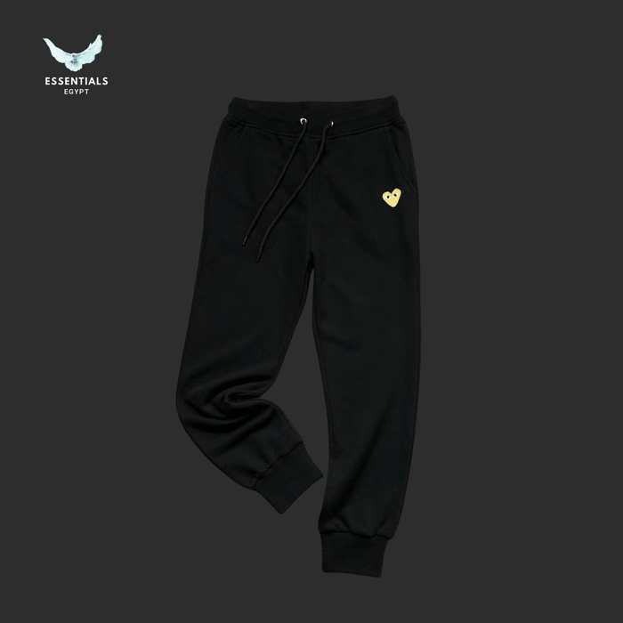 CDG Play Trousers – Gold Heart - ESSENTIALS EGYPT