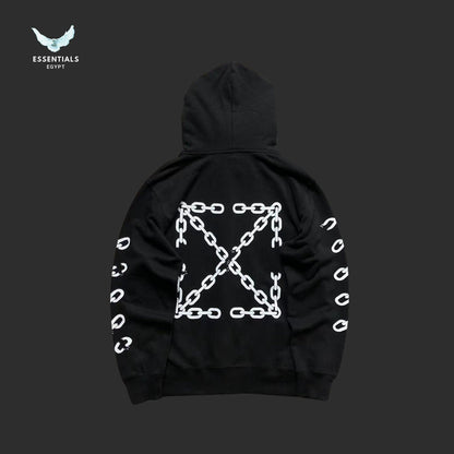 Off - White Chain Arrows Zip Hoodie - ESSENTIALS EGYPT
