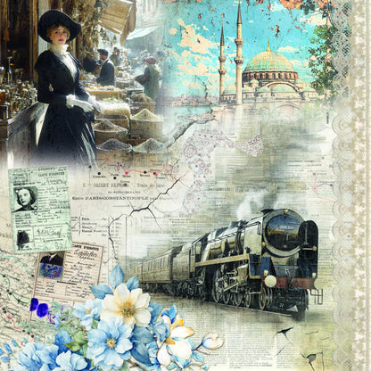 Ciao Bella - 12X12 Paper Pad - 12 Pack - Eastern Journey. Includes 12 Sheets. Available at Embellish Away located in Bowmanville Ontario Canada.